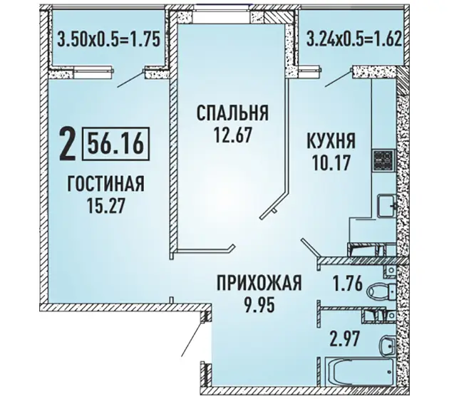 Продам 2-х комнатную квартиру, объявление на Татат