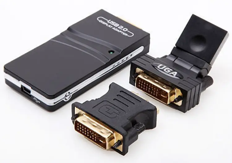 Внешняя видеокарта от USB до DVI совмест с вых VGA и HDMI