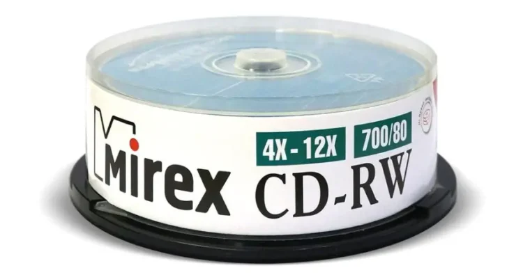 Диск CD-RW Mirex 700 Mb 12х Cake Box 25