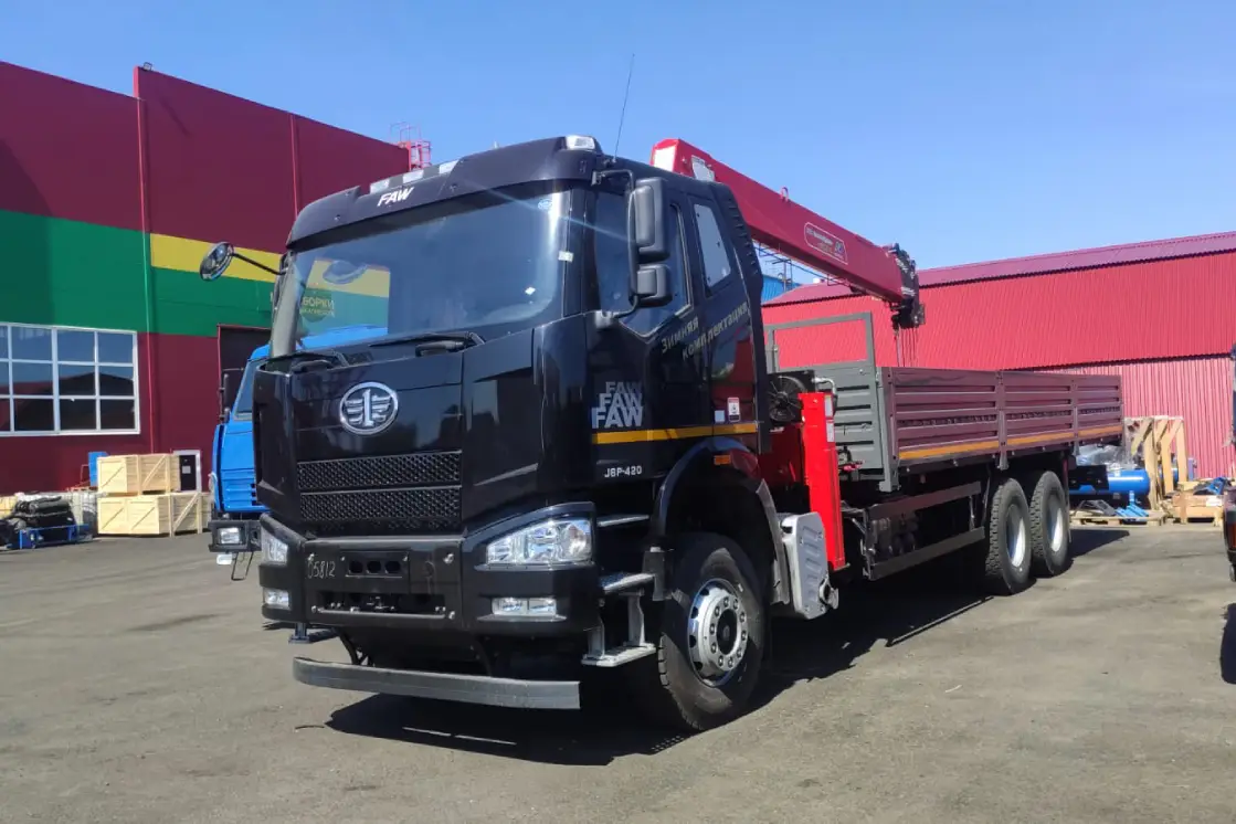 FAW CA3250 6х4 бортовой с КМУ HRS216